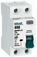 Выключатель дифференциального тока УЗО DeKraft УЗО-03 2п 80А 300мА 6,0кА тип AC  картинка